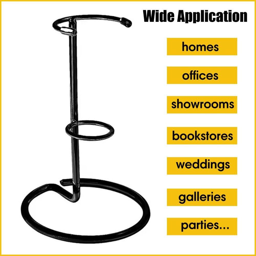 Iron Wand Display Stand Holder Ornament Shelves Pedestal Storage Support for Home Office Decor