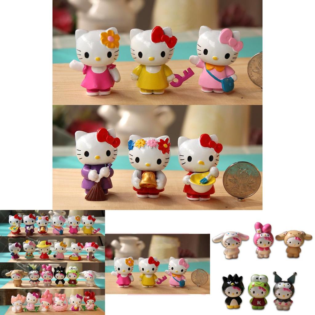 Очаровательный набор из 6 шт. Хелло Китти Куроми Sanrio Милые Куклы Аксессуары Для Коллекционеров