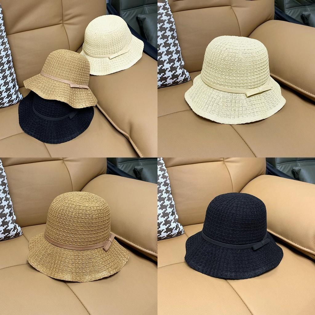 Fashionable Breathable Wave Edge Sun Hat With Bow Tie For Women Spring Summer Lightweight Sunscreen Bucket Hat