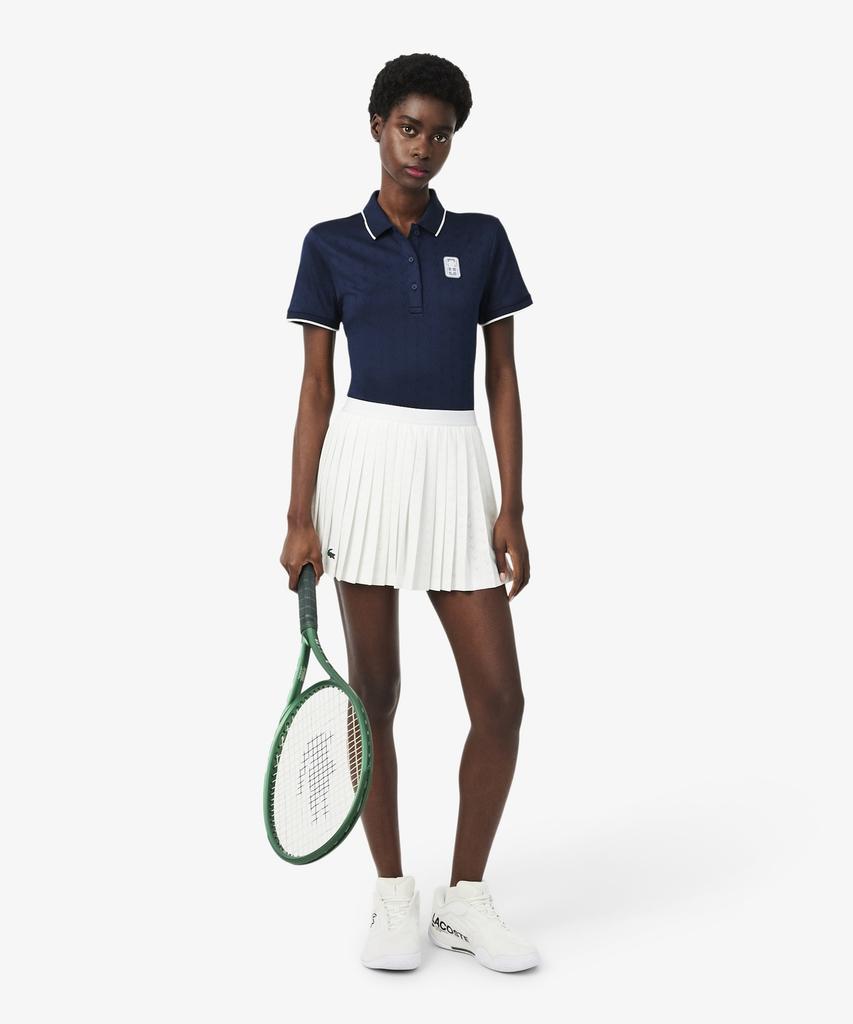 Женская теннисная рубашка-поло LACOSTE с V-образным вырезом Heritage Pf0232-56G 166