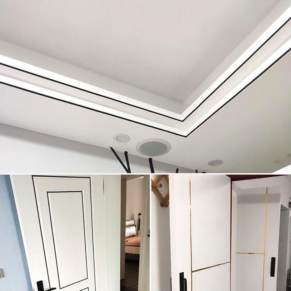 PVC Edge Banding Strip Self-adhesive Gold Tape Background Wall Edge Strip  Ceiling Furniture Tile