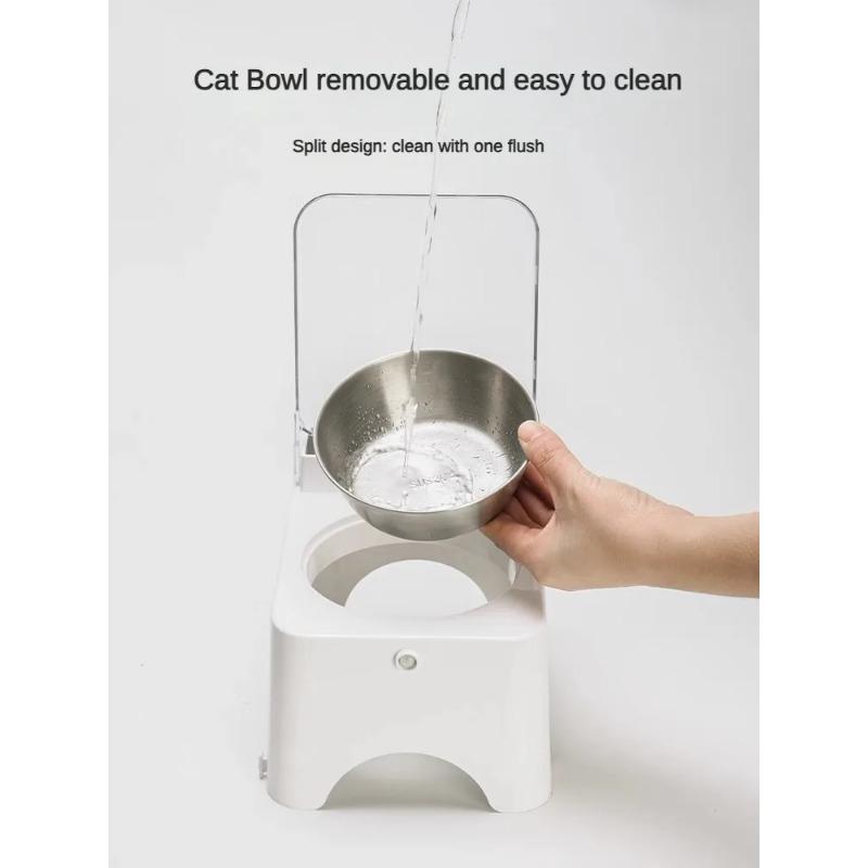 Умная миска для кошек, миска для кормления домашних животных, кормушка для кошек и собак, инфракрасный датчик, автоматическая открытая крышка, умная кормушка, диспенсер для кошачьей еды против мыши