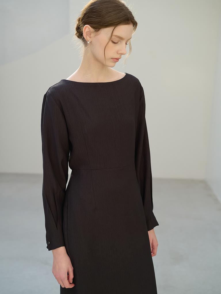Mommet Low Wrinkle Dress Black