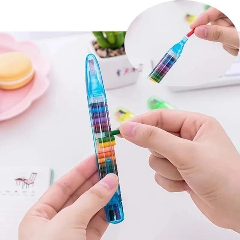 2pcs Fun Creative Educational Painting Childrens Graffiti Pen Stationery 20 Colors Painting Toy Crayons Baby