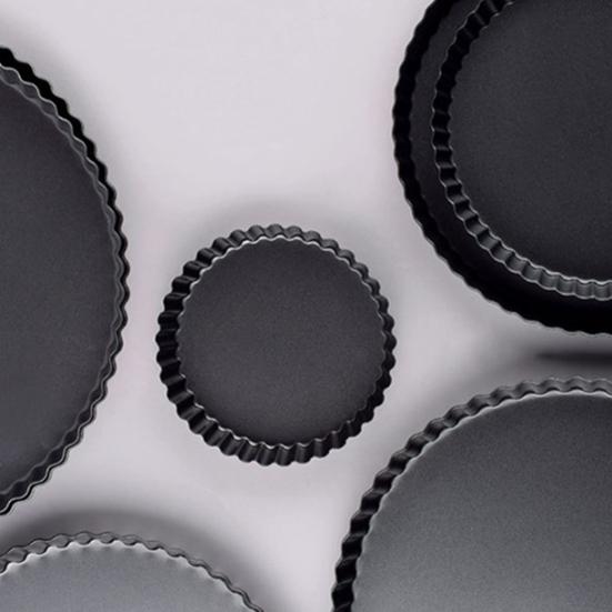 Форма для выпечки с антипригарным покрытием и съемным дном, волнистые края 6/8/10 дюймов, форма для пиццы, хлеба, кексов, пирогов, жаропрочные формы для пирогов