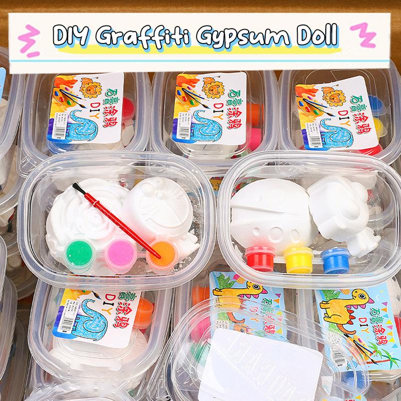 Кукла из гипса, раскрашивающая игрушку своими руками, креативная ручная работа, раскраска из гипса, художественная граффити-игрушка, обучающая игрушка, подарок на день рождения