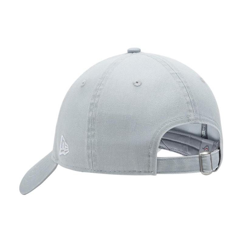 New Era Logo embroidery cotton peaked cap unisex couple style snow gray 13549149