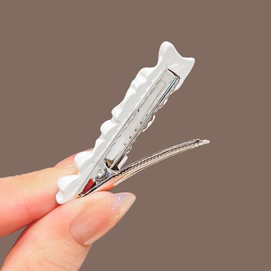 4 шт. Заколка для волос для девочки Макаронный цвет Клетчатый узор Волнистый дизайн Зажим для волос Сильная сила зажима Зажим для волос Аксессуары для волос