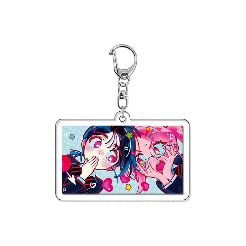 Anime Peripheral Acrylic Keychain Pendant, Cute Student Anime Backpack Pendant