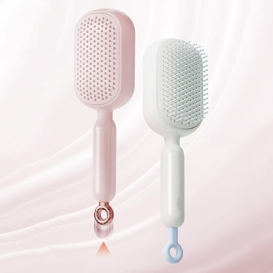 Yousheng 1/2/3Pcs Retractable Hair Brush Self-Cleaning Scalp Massage Anti-static Air Cushion Comb Portable Travel Men Women Hair Detangling Styling
