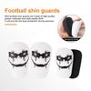 1 Pair Mini Soccer Shin Guards Cartoon Anti-slip Kids Teens Adults Players Miniature Shin Pads Protectors Football Games Protective Equipment