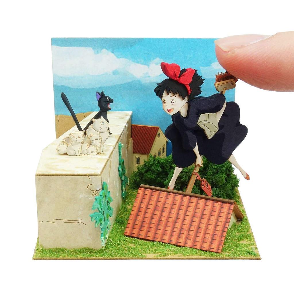 Sankei Studio Ghibli Мини Служба Доставки Кики и Семья Бумажная Модель Кики Джиджи MP07-125
