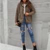 Autumn And Winter New Trendy Women's Warm Casual Jackets Loose Casual Solid Color Coats With Pockets Large Size Women's Tops