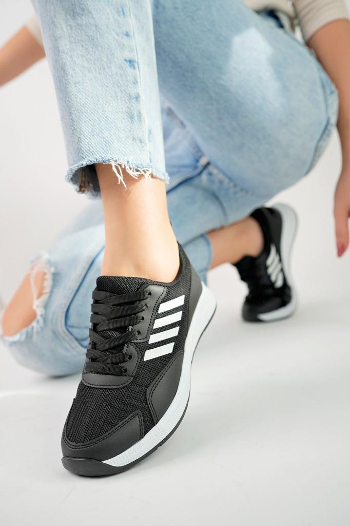 Women's Plus Size Black Casual Sneaker Shoes