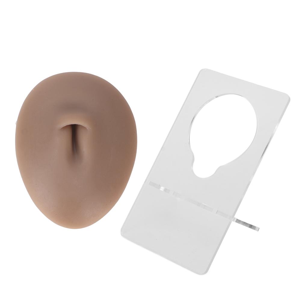 Silicone Belly Model 3D Piercing Practice Acupuncture Display Soft Belly Button Model for Teaching Belly Piercing Practice Model