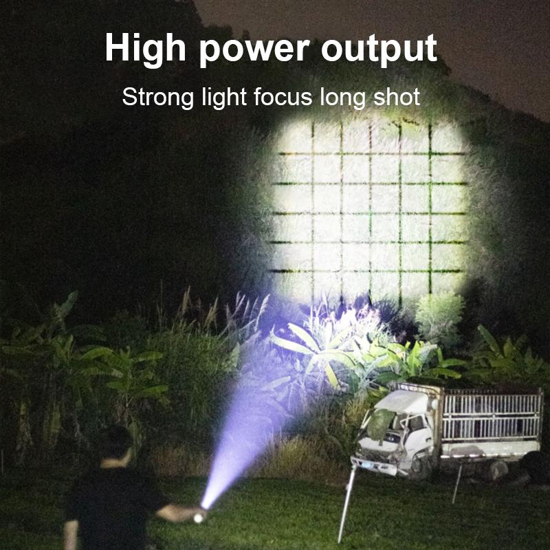 2024 Newest XHP 360 Super Bright High Power Flashlight Rechargeable 26650 Torch Outdoor Lighting Fishing Lantern Camping Light