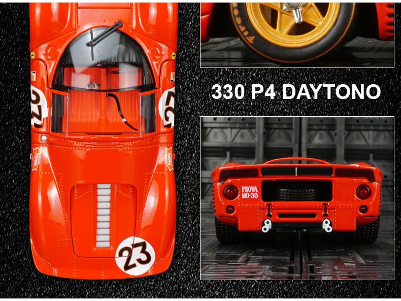 Bburago 1967 Ferrari 330 P4 Daytona Le Mans Модель винтажного гоночного автомобиля