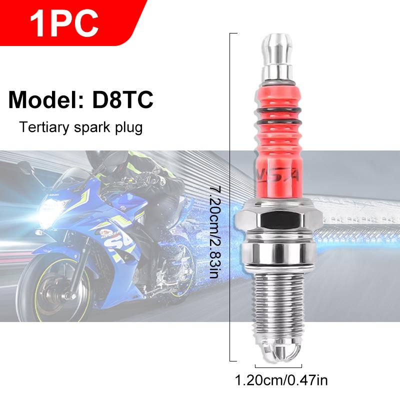 SEAMETAL Гоночная свеча зажигания 3 электрода A7TC D8TC Подходит для GY6 CG 50 70 110 125 150CC Мотоцикл Квадроцикл Скутер Питбайк