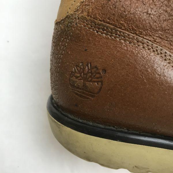 Timberland Кожаные рабочие ботинки на шнуровке с 9 отверстиями, коричневые, размер 8 (26,0 см) Мужской(ИСПОЛЬЗОВАЛ)
