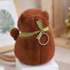 Очаровательная Коричневая Капибара Плюшевый Брелок Милый Буддийский Халат Брелок Для Девочек Подарки