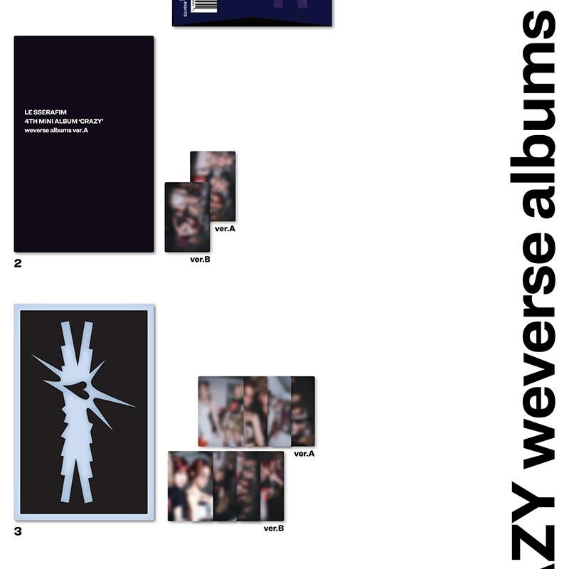 LE SSERAFIM 4th Mini Album 'CRAZY' (Weverse Albums Ver.)