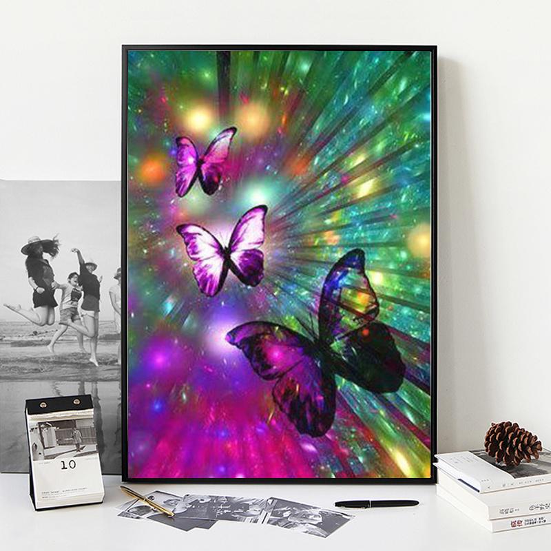 Алмазная картина Бабочка Алмазная художественная мозаика Набор для вышивки крестом Наборы для алмазной живописи