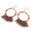 [N9930] - Golden Red 'Altaï' Designer Earrings