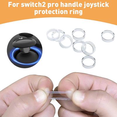4 шт. Кольцо защиты джойстика для Switch 2 Pro Невидимое Эластичное Резиновое Защитное Кольцо от Износа Чехол Игровые Аксессуары