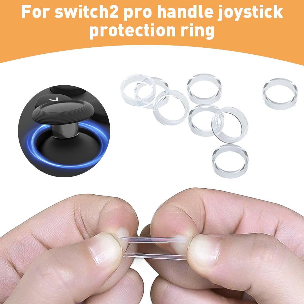 4 шт. Кольцо защиты джойстика для Switch 2 Pro Невидимое Эластичное Резиновое Защитное Кольцо от Износа Чехол Игровые Аксессуары