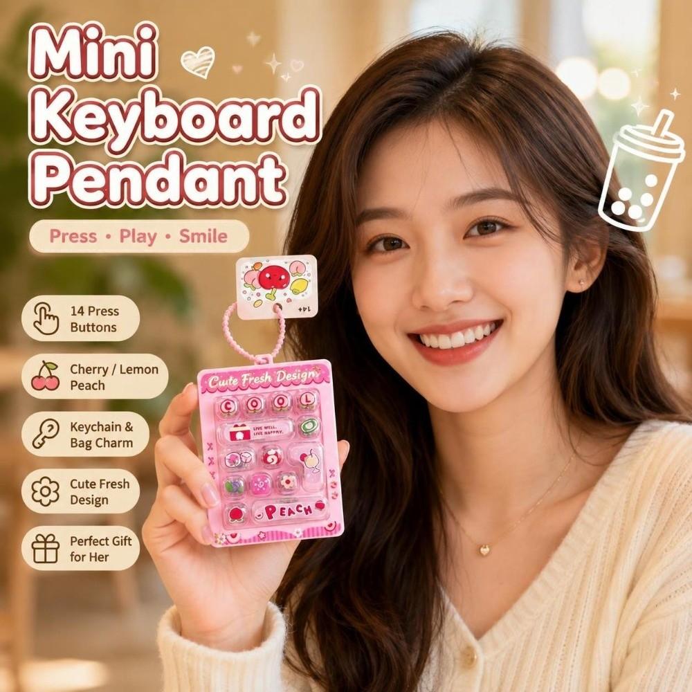 Creative Style Mini Keyboard Pendant 14Key Keyboard Keychain Popular Pendant
