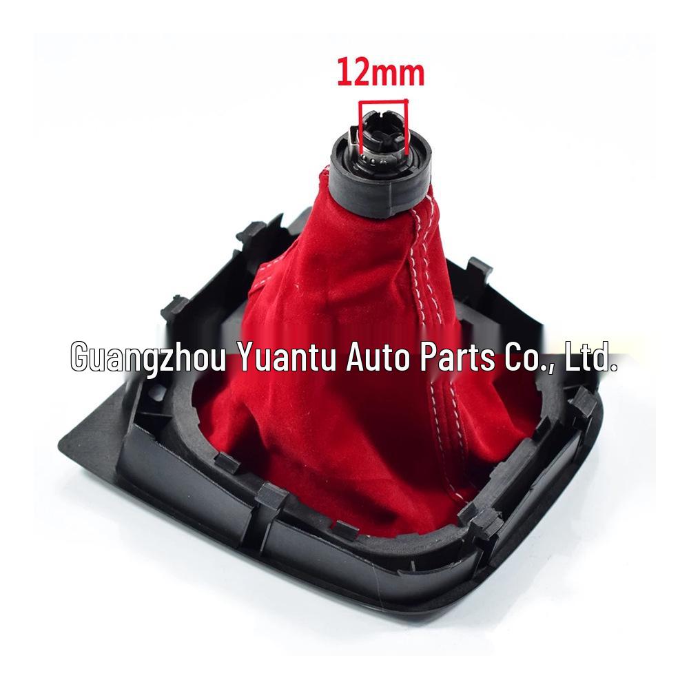 Красно-черная замшевая ручка переключения передач для Volkswagen Golf MK5/MK6 R32 GTI (2004-2009)