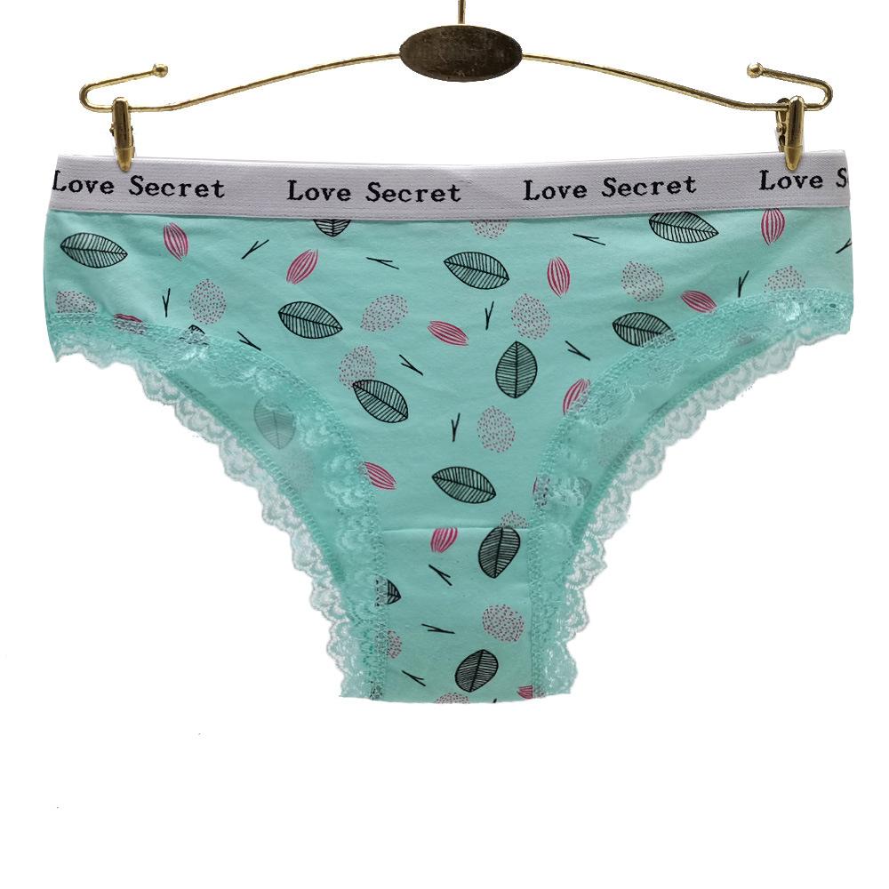 Woman Underwear Women Panties Cotton Floral Print Briefs Ladies Knickers Lingerie Intimates 6 PCS/Lot