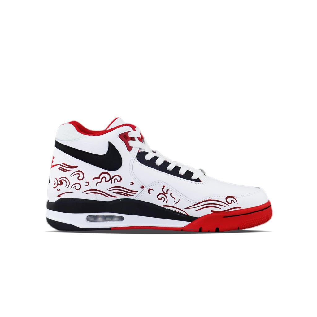 Nike Flight Legacy Устойчивые к истиранию Средние Винтажные Баскетбольные Кроссовки Унисекс Красный BQ4212-100(Команда840-1)