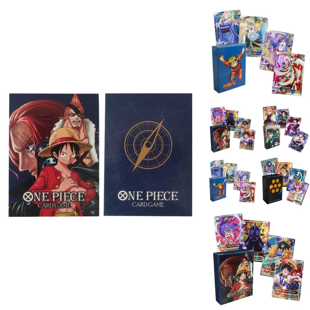 Набор из 50 английских аниме-карточек Набор Demon Slayer One Piece Игровые коллекционные карты Дуэльные карты