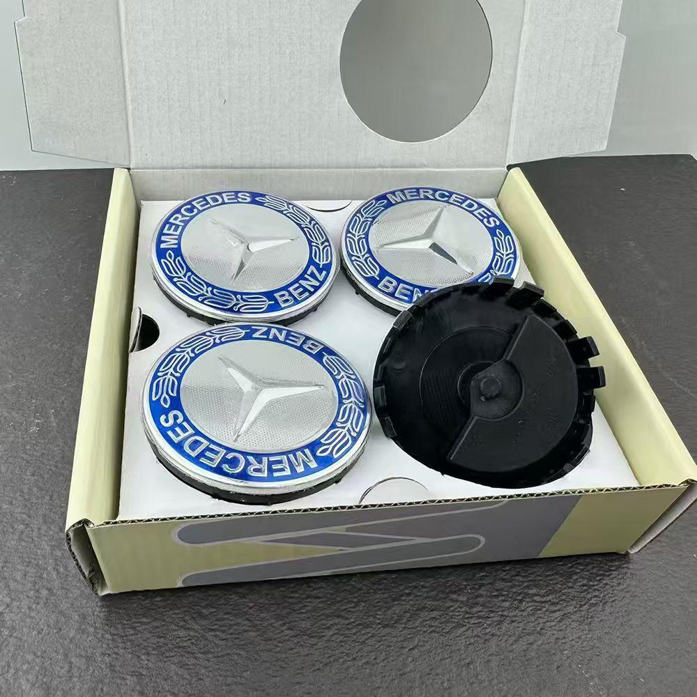 4pcs 75MM Car Wheel Hub Caps Floating For Mercedes Benz C E A B S Class GLE GLA GLB GLC GLS W176 177 203 204 205 211 212 213 222 AS1