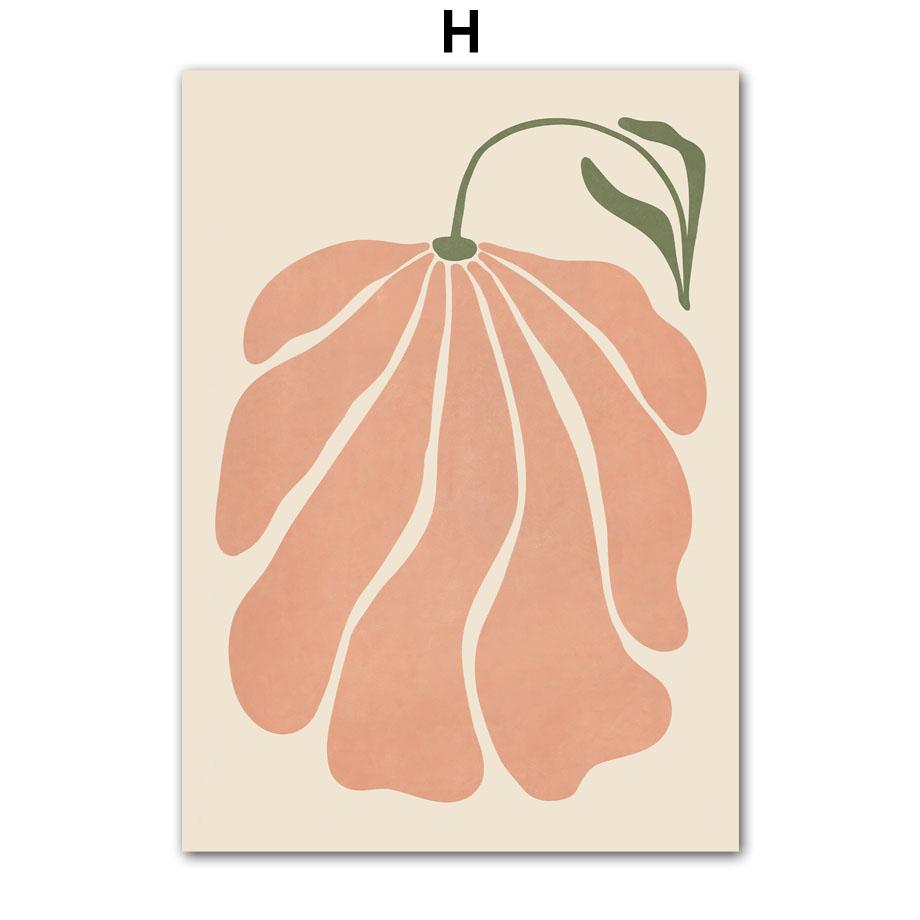 Абстрактный Цветочный Рынок Пион Маргаритка Листья Настенное Искусство Холст Живопись Винтажные Постеры И Принты Картина для Гостиной Домашний Декор