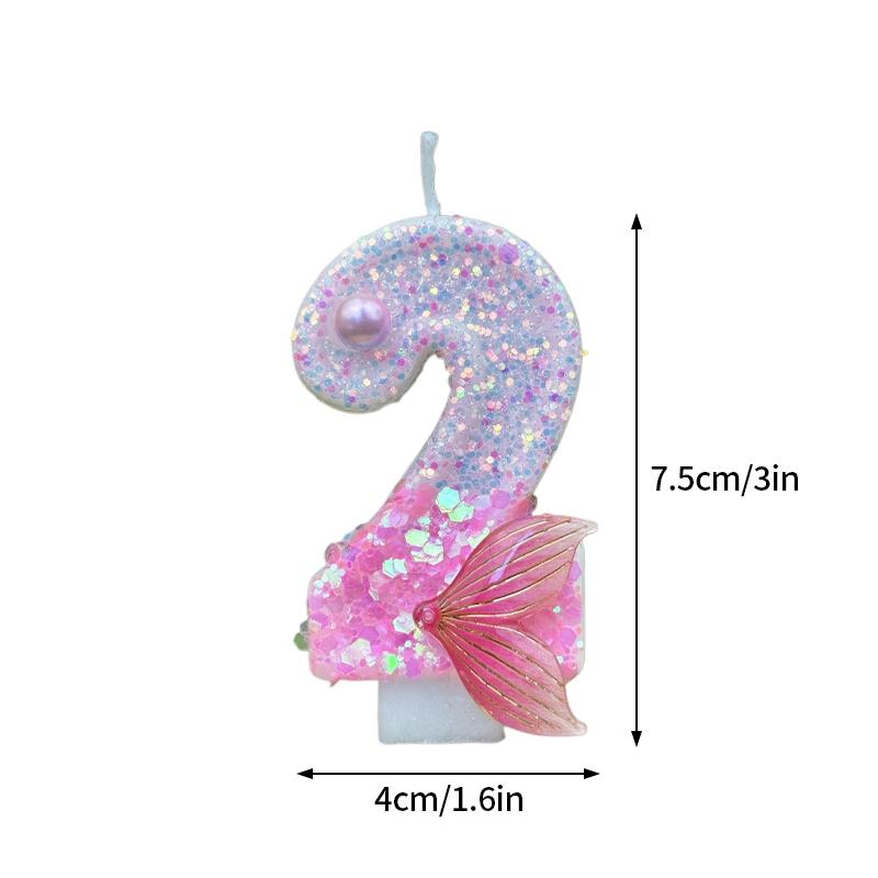 Креативные розовые свечи в форме рыбьего хвоста для украшения торта на день рождения, симпатичная розовая цифровая свеча в виде бабочки для украшения дня рождения, свадьбы