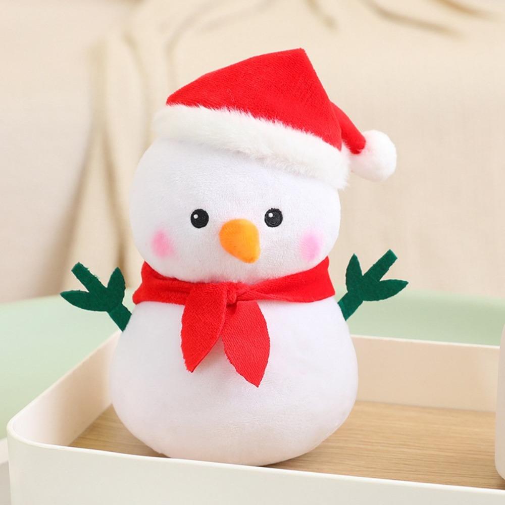 Anime Christmas Snowman Pendant Fluffy Xmas Ornament Snowman Plush Toy  Christmas Gift