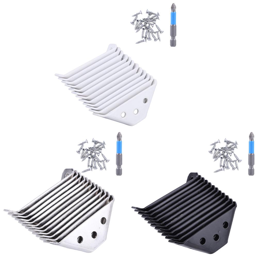 12 шт. Треугольные опорные кронштейны с винтами Опорная фиксирующая рама для деревянной мебели, ящиков, шкафов, столов и стульев