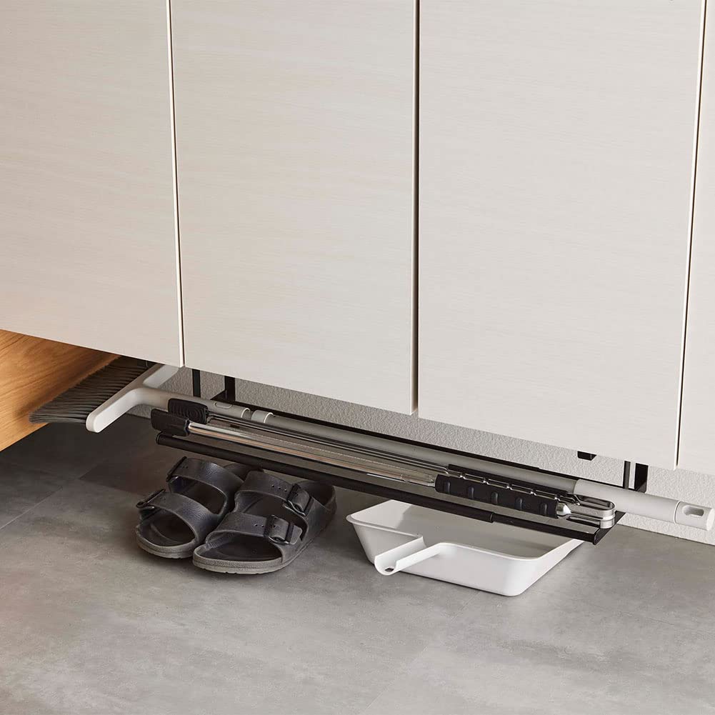 Yamazaki Jitsugyo Floating Telescopic Shoe Rack Black Tower Telescopic Rack Shoe Rack Space Saving 5632 Approx. W45.5~80XD20.5XH15.5cm