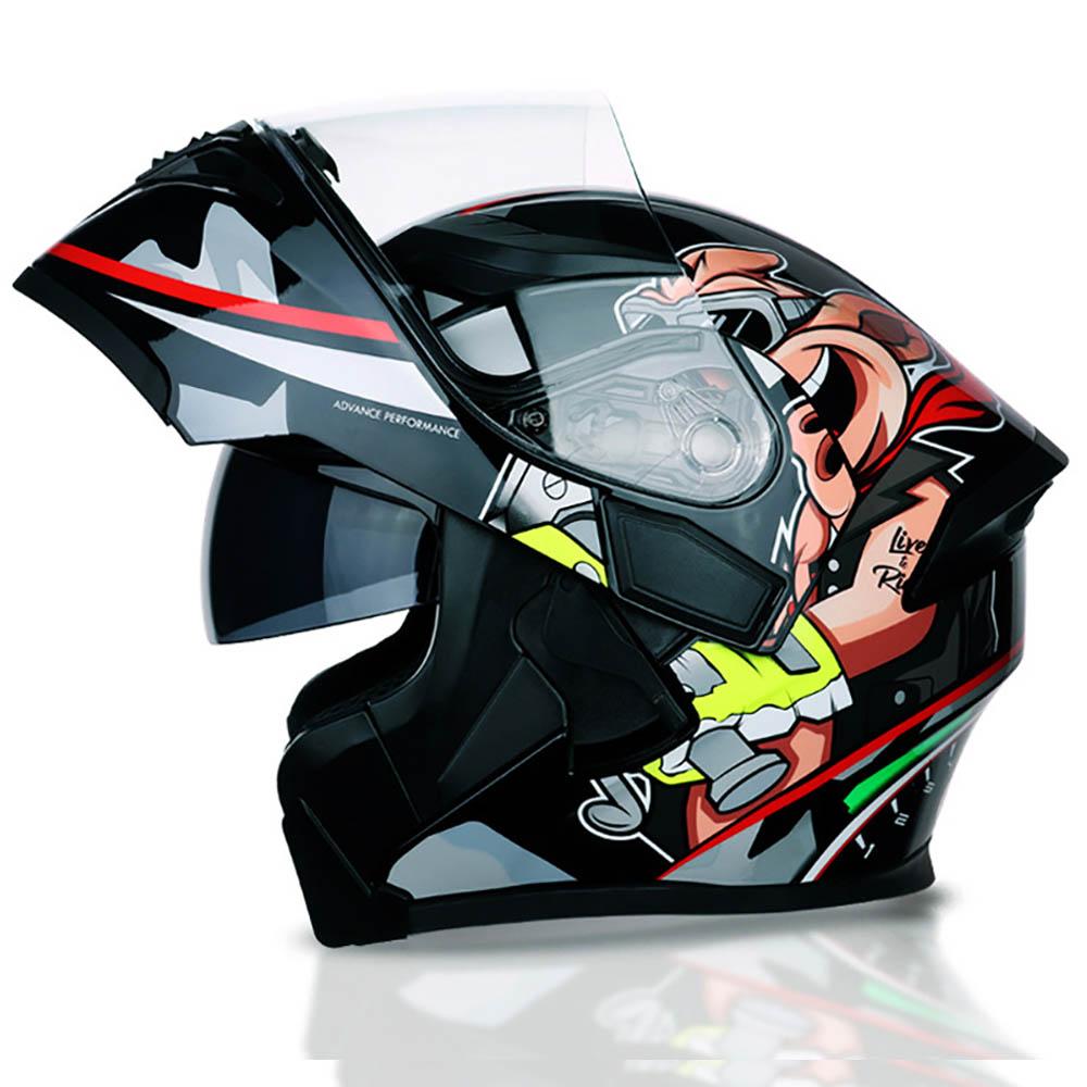 Мотоциклетный шлем Мотоциклетный шлем-интеграл Мотоциклетные аксессуары Мужской и женский Водонепроницаемый Солнцезащитный шлем Сертифицирован DOT