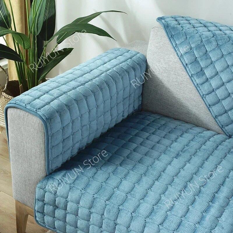 Solid Plaid Sofa Cover for Living Room Anti-dirty Dog Pet Sofa Mat Towel Thicken Couch Cover Furniture Protector Sofa Slipcover