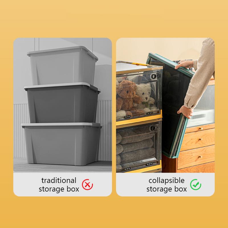 Складной ящик для хранения с крышкой и шкивами. Шкаф для хранения можно штабелировать.