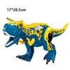 Blue Carnivorous Dragon Building Blocks Large Dinosaur Model Building Blocks Assembling Toys