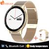 Chibear Bluetooth Call Smart Watch для мужчин и женщин, определение температуры тела, голосовой помощник, 360*360, полный сенсорный, водонепроницаемые смарт-часы
