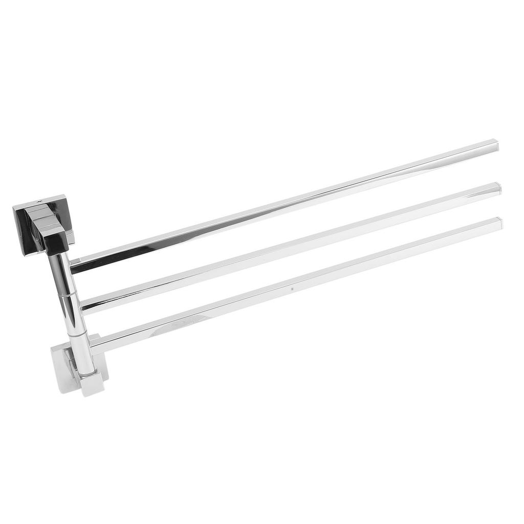 Stainless Steel Towel Rack Bar 180 Degrees Rotatable Towel Bathrobe Hanger Holder for Bathroom3 Rods