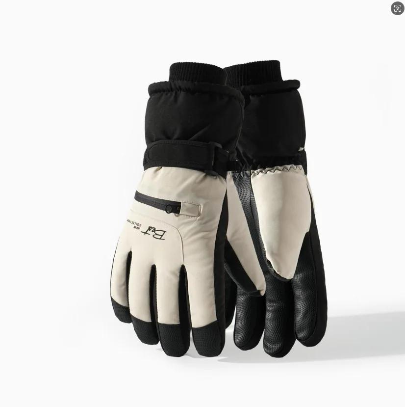 Нескользящие сенсорные лыжные перчатки Зимние спортивные перчатки Аксессуары для сноуборда Водонепроницаемые карманные Теплые мужские и женские перчатки