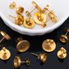 10pcs 2pcs Stainless Steel Round Blank Post Studs Base Pins Earrings Base Settings DIY Jewelry Findings Supplies Bulk Wholesale