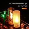 Трансграничная USB LED Настольная лампа с атмосферой пламени: Ночник в стеклянной бутылке и электронная свеча для спальни