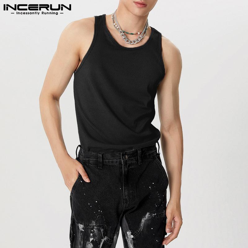 INCERUN Летние мужские повседневные спортивные майки без рукавов
